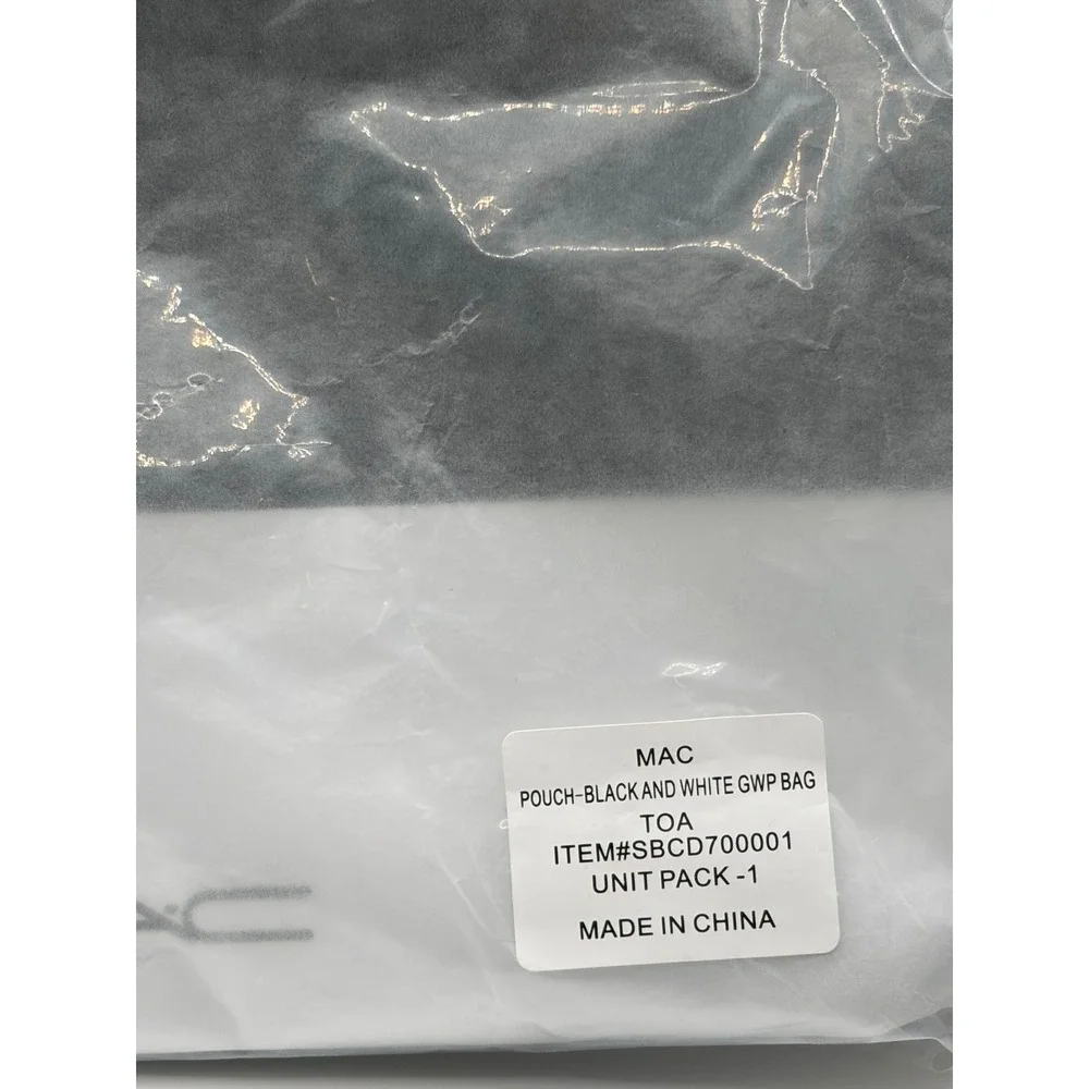 MAC Cosmetics Black and White GWP Makeup Pouch Bag SBCD700001 New